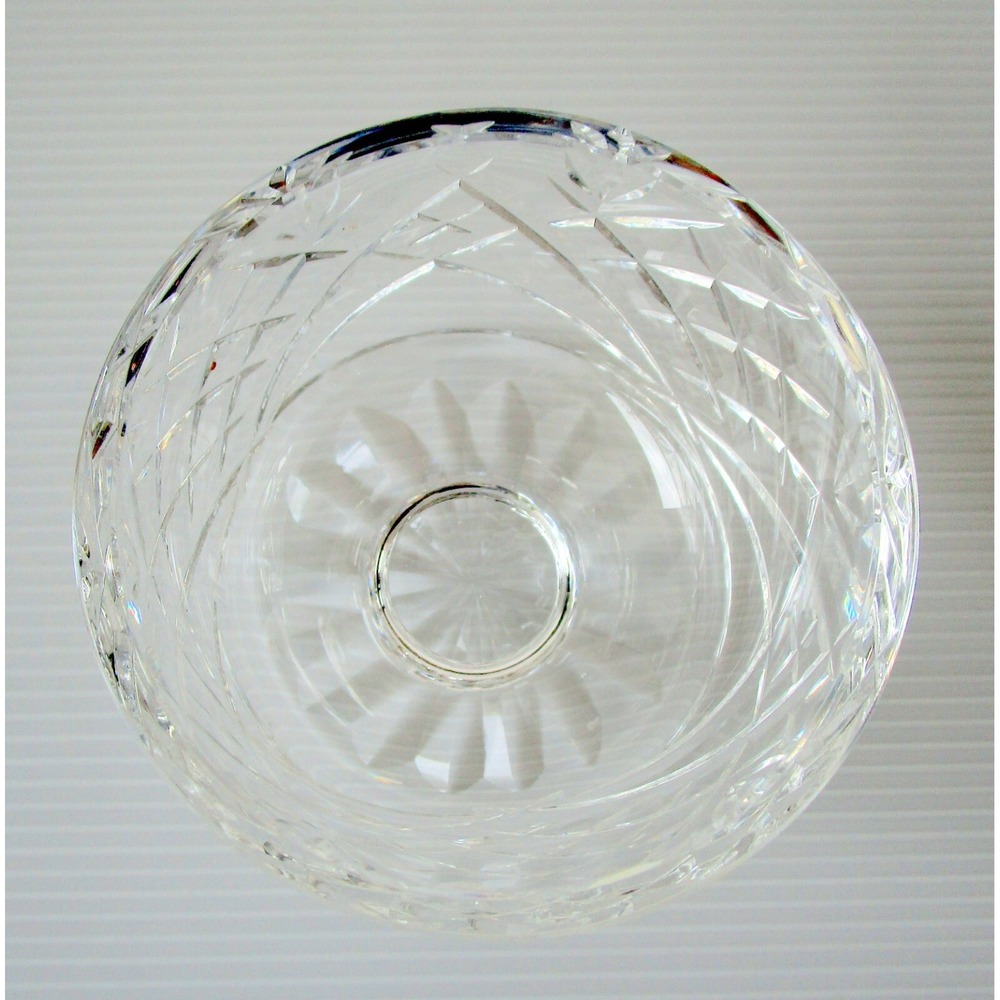 Waterford Crystal Donegal Footed Dessert Pedestal Bowl Heavy Signed - Picture 3 of 5